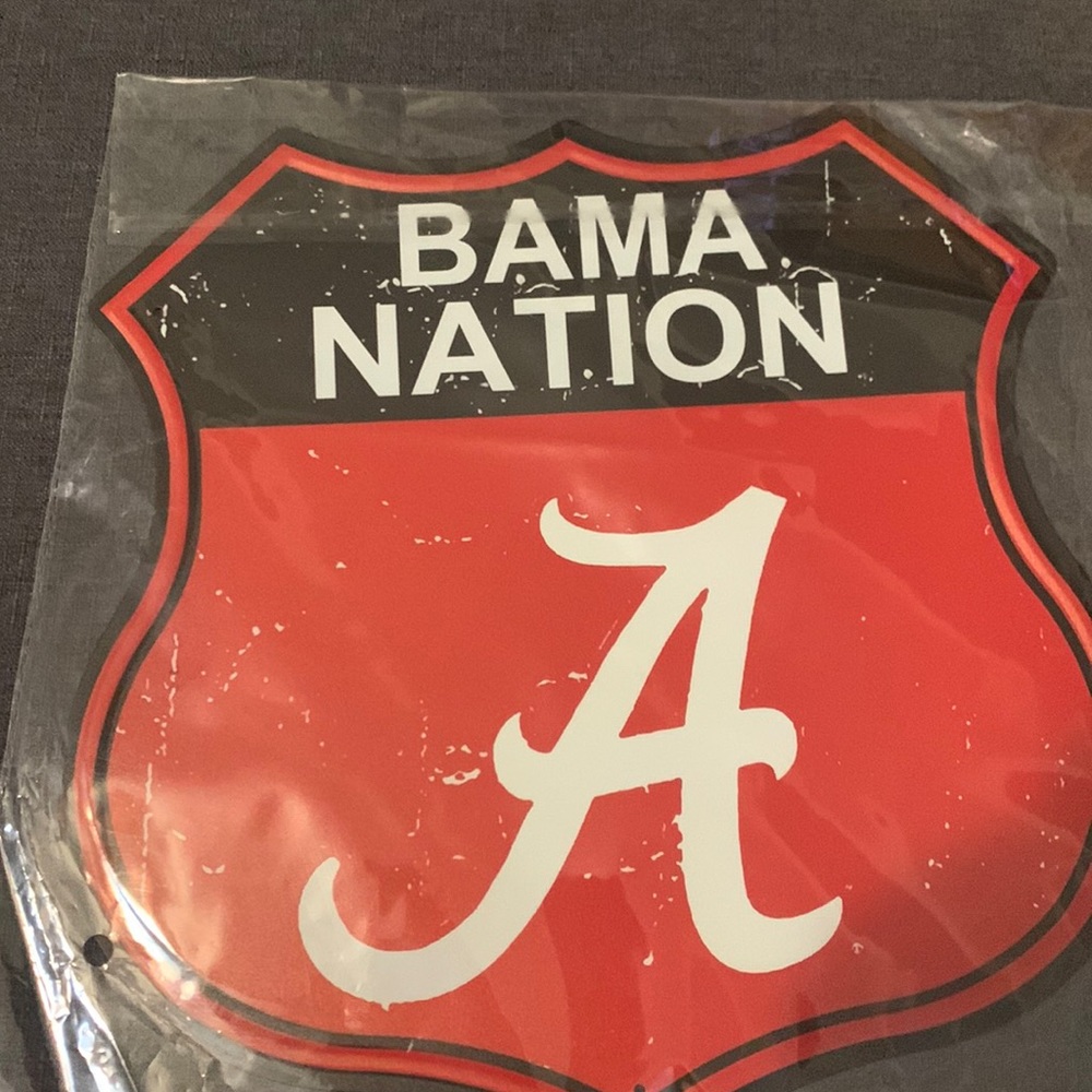 Bama Nation Metal Sign 11.5 Route Alabama University Fan